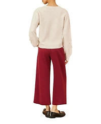 Yumi Women's Floral Applique Sweater