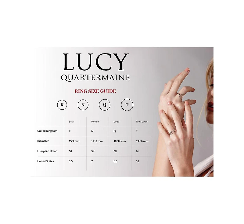 Lucy Quartermaine Elements Full Armour Ring in Gold Vermeil