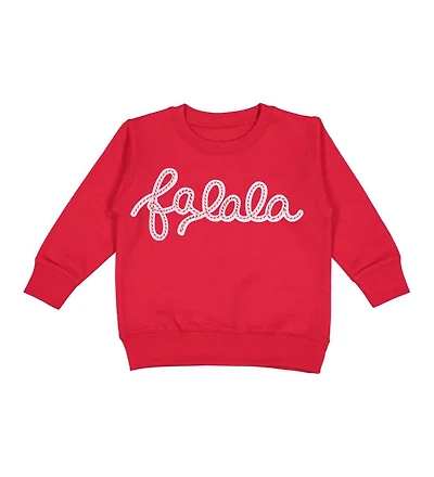 Sweet Wink Toddler Girls Falala Patch Christmas Sweatshirt
