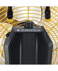 Vie Air 12 Inch Rechargeable Indoor/Outdoor Floor Fan (IPX4 Rated) in Yellow