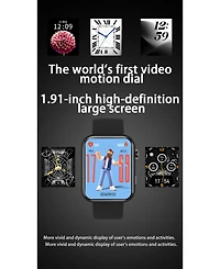 Ruxing Smart 1.91'' Smart Watches for Women Men Photography multifunctional With Bluetooth Call, Health Monitoring, IP67