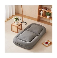 Cesicia Triple Fold-Down Sofa Adjustable Recliner with Thick Mattress for Multifunctional Use