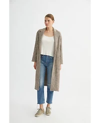 Labeca London Us Women's Oversized Herringbone Coat - m-l / Gray