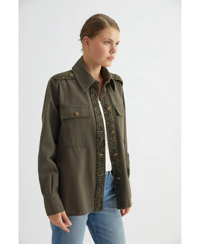 Labeca London Us Women's Khaki Army Jacket - S / Green
