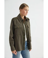 Labeca London Us Women's Khaki Army Jacket - S / Green