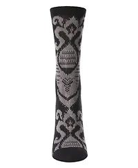 MeMoi Women's S-Swirl Super Comfi Soft-Fit Crew Sock