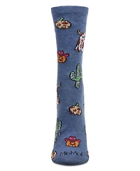 MeMoi Women's Spooky Western Holiday Crew Socks