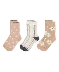 MeMoi Women's 3 Pair Pack Cozy Crew Socks