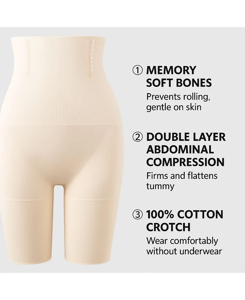 Sunveno Maternity High-Waist Tummy Control Shaper Shorts