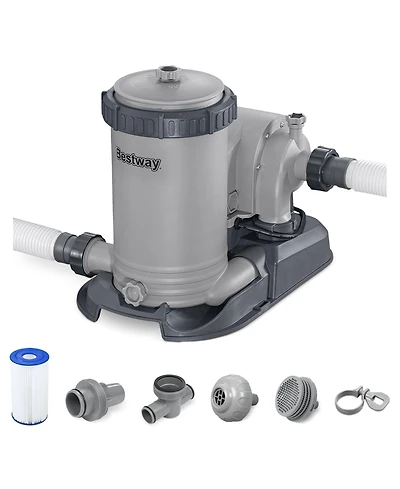 Bestway 2,500 Gallon Filter Pump Set for Above Ground Outdoor Swimming Pools