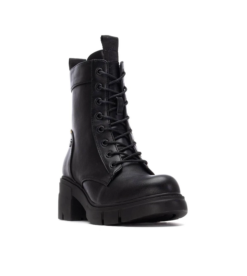 Women's Block Heel Combat Booties Refresh Collection By Xti