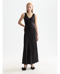 Scotch & Soda Women's Maxi Slip dress with ruffled edges