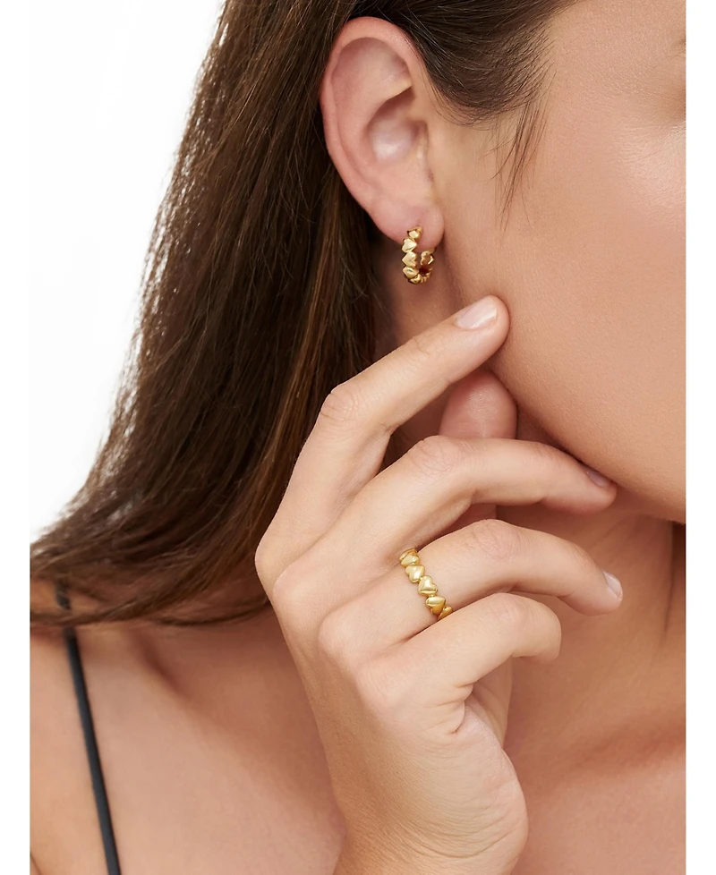 Devata Sweet Heart Ring in Gold Plated Sterling Silver