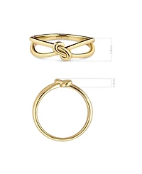 Devata Love Knot Ring in Gold Plated Sterling Silver