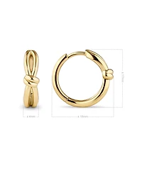 Devata Love Knot Hoop Earrings in Gold Plated Sterling Silver