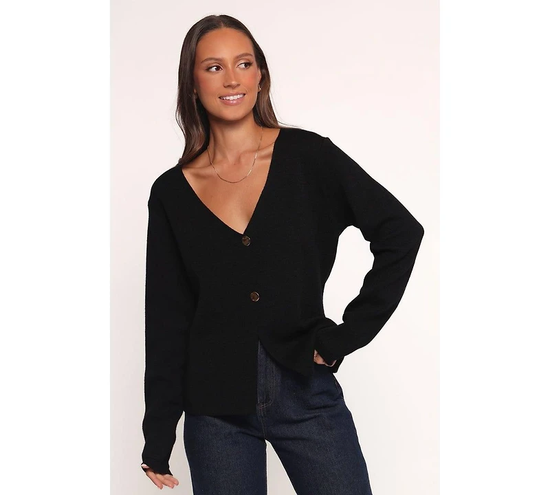 Petal and Pup Women's Jett Large Button Cardigan - Black M/L