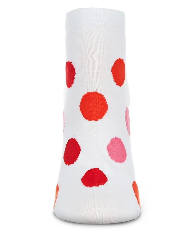 MeMoi Women's Polka Dance Soft-Fit Cotton-Rich Low Cut Socks