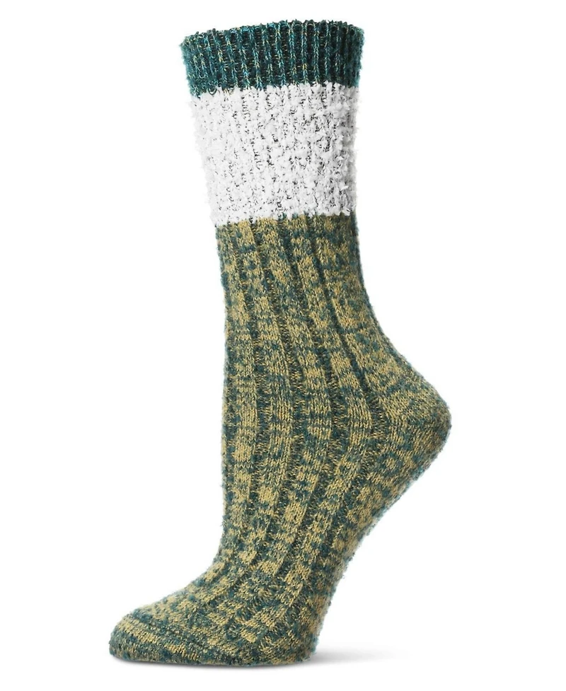 MeMoi Women's Distinctone Stripe Soft-Fit Wool Blend Crew Socks