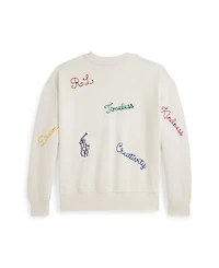 Polo Ralph Lauren Girls 7-16 Long-Sleeve Crewneck Sweatshirt