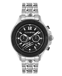 Plein Sport Mens Warrior Tech Chronograph Date Quartz Stainless Steel Bracelet 47.5MM