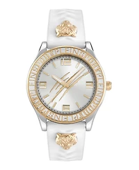 Plein Sport Womens Eclipse 3 Hand Quartz White Silicone Strap 36MM