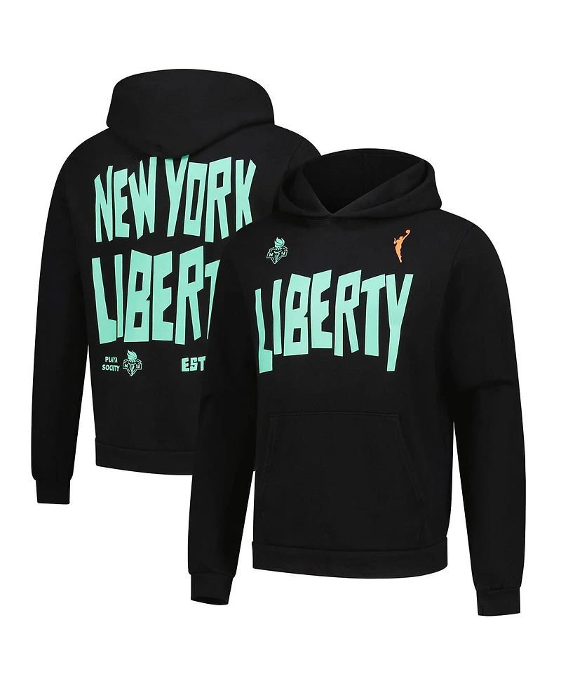 Playa Society Men's and Women's Black New York Liberty 1997 Wnba Premium Hoodie