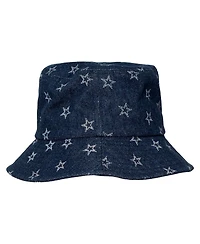 The Wild Collective Women's Navy Dallas Cowboys Denim Bucket Hat