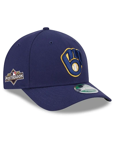 New Era Men's Navy Milwaukee Brewers 2025 Mlb Postseason Side Patch 9FORTY Adjustable Hat