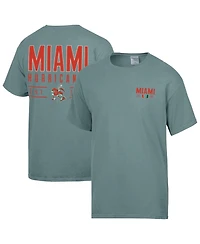 Comfortwash Men's Green Miami Hurricanes Big Name T-Shirt