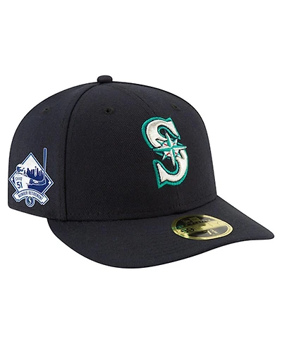 New Era Men's Navy Seattle Mariners Number Retirement Low Profile 59FIFTY Fitted Hat