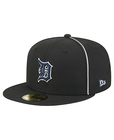 New Era Men's Black Detroit Tigers Soutache 59FIFTY Fitted Hat
