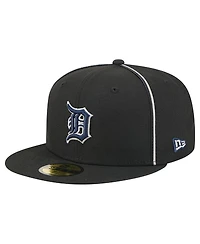 New Era Men's Black Detroit Tigers Soutache 59FIFTY Fitted Hat