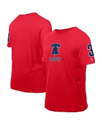 New Era Men's Bryce Harper Red Philadelphia Phillies Design Lab Name Number T-Shirt