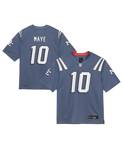 Nike Preschool Drake Maye Storm Blue New England Patriots 2025 Rivalries Collection Game Jersey