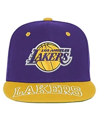 Outerstuff Big Boys and Girls Purple/Gold Los Angeles Lakers Two-Tone Snapback Hat