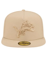 New Era Men's Light Beige Detroit Lions Color Pack A-Frame 59FIFTY Fitted Hat