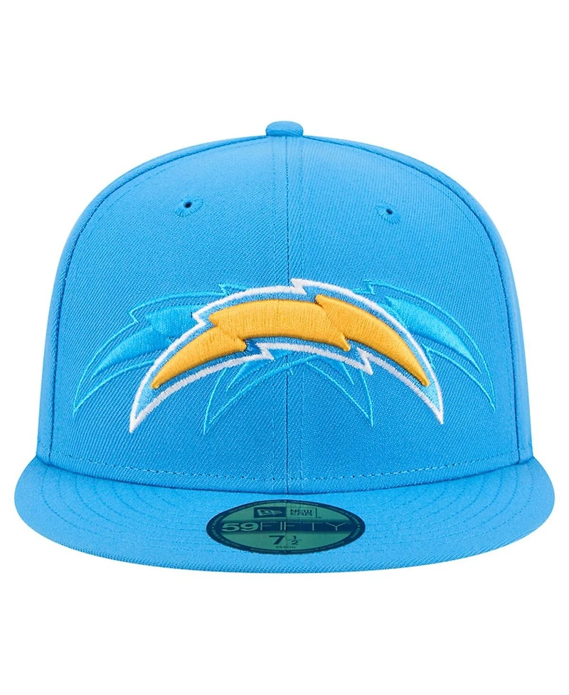 New Era Men's Powder Blue Los Angeles Chargers Tri-Hit 59FIFTY Fitted Hat