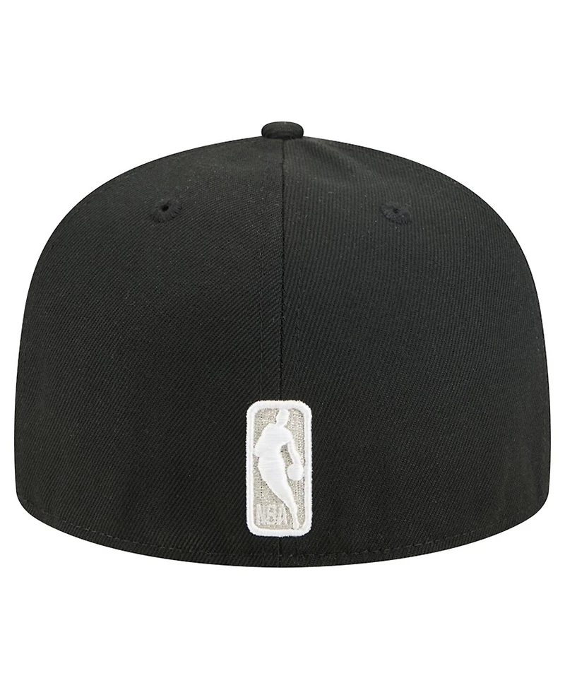New Era Men's Black San Antonio Spurs Tri-Hit 59Fifty Fitted Hat