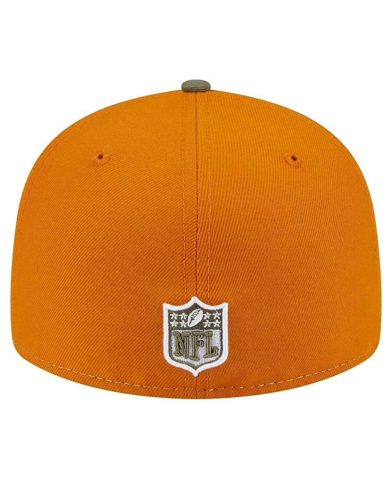 New Era Men's Olive/Brown Dallas Cowboys 2-Tone Color Pack Split Panel 59FIFTY Fitted Hat
