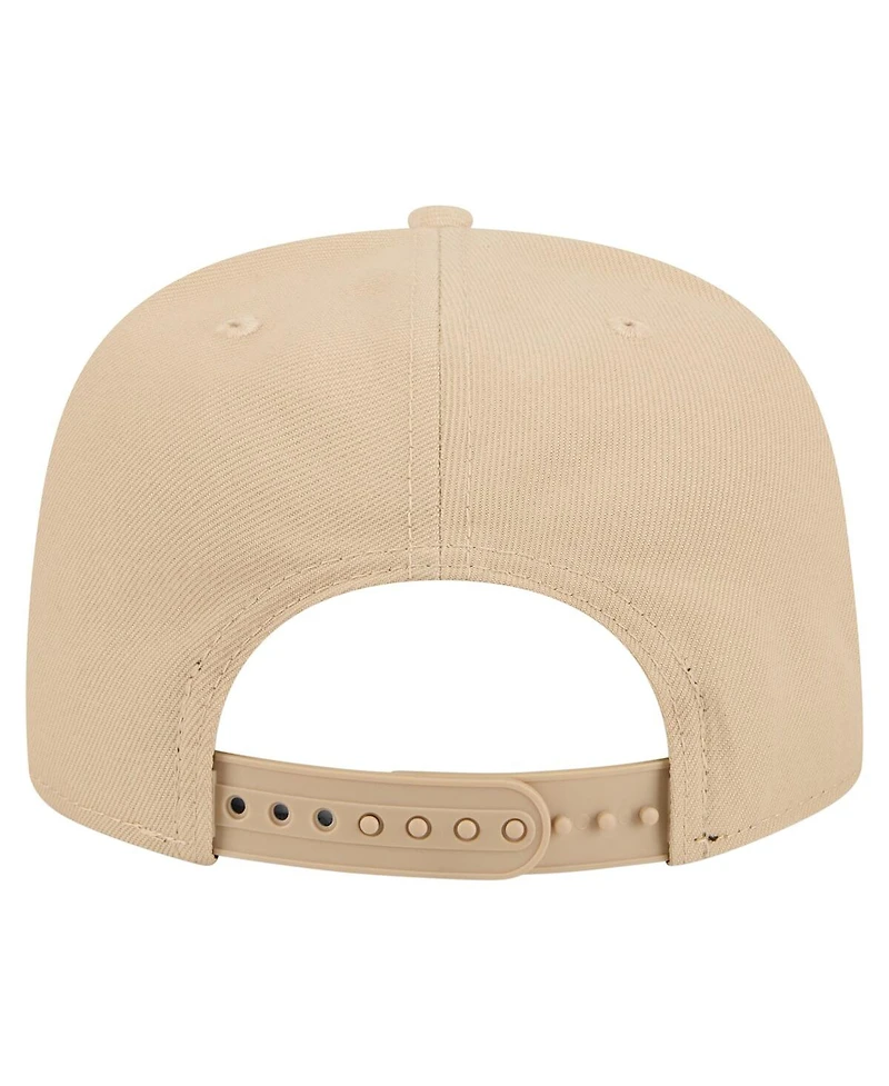 New Era Men's Light Beige Houston Texans Color Pack A-Frame 9FIFTY Snapback Hat