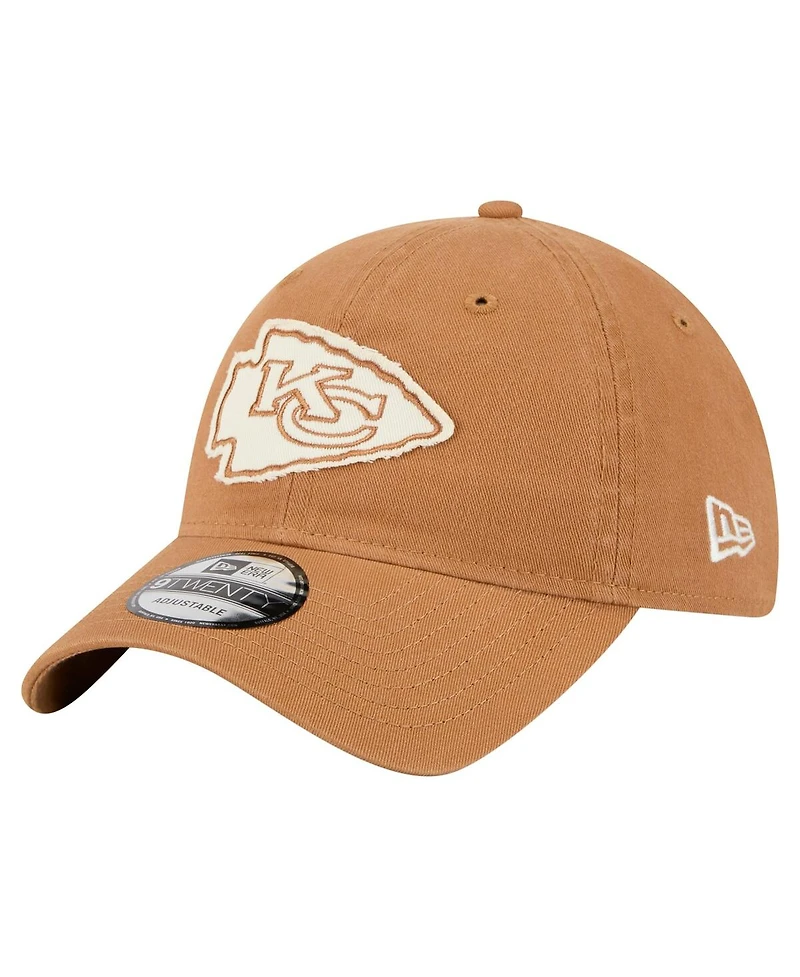 New Era Men's Brown Kansas City Chiefs Stamp 9TWENTY Adjustable Hat