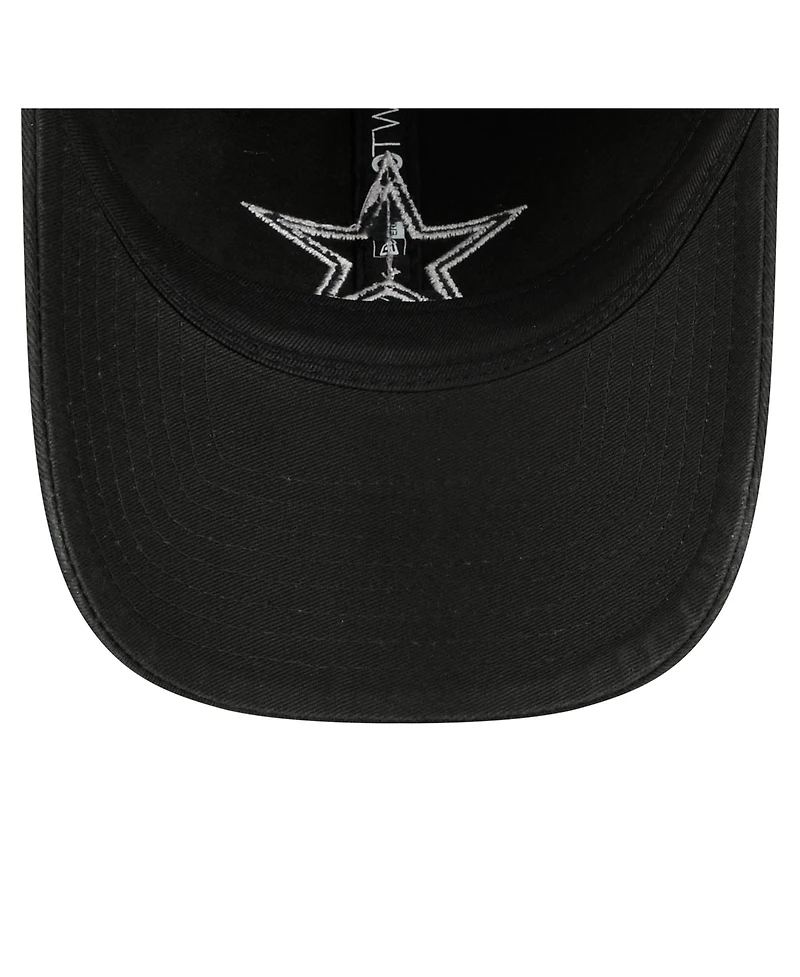 New Era Men's Black Dallas Cowboys Stamp 9TWENTY Adjustable Hat