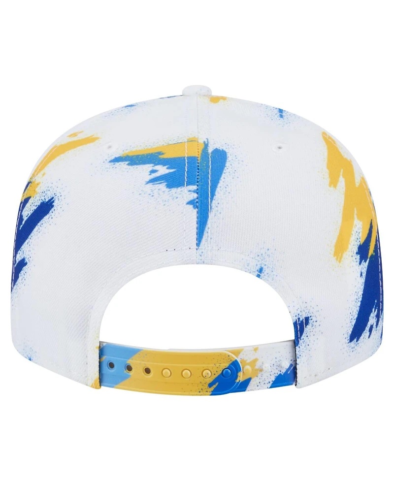 New Era Men's White Golden State Warriors Paint 9FIFTY Snapback Hat
