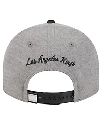 New Era Men's Gray/Black Los Angeles Kings Wool Pin Low Profile 9FIFTY Snapback Hat