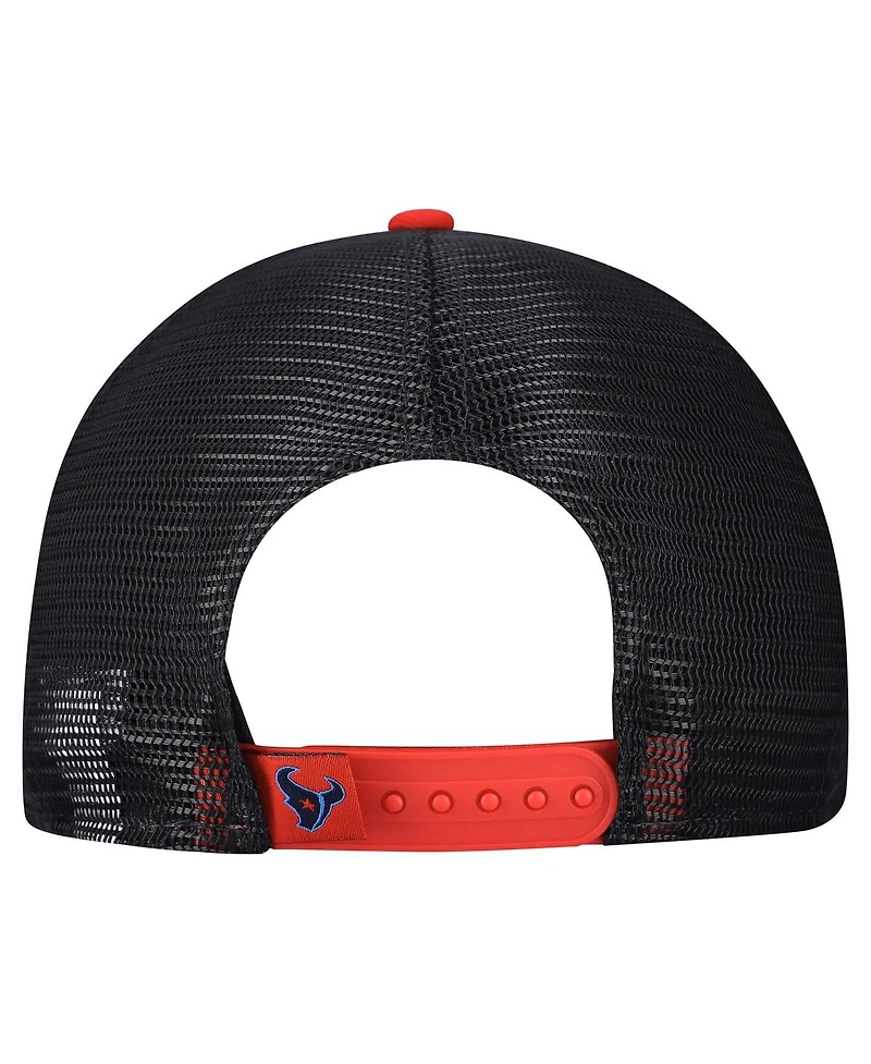 New Era Men's Cream/Navy Houston Texans Banner A-Frame 9FIFTY Trucker Snapback Hat