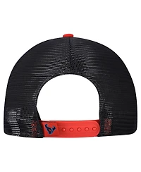 New Era Men's Cream/Navy Houston Texans Banner A-Frame 9FIFTY Trucker Snapback Hat
