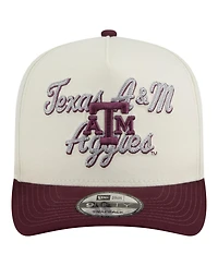New Era Men's Cream/Maroon Texas A M Aggies Vintage Chainstitch 9FIFTY A-Frame Snapback Hat