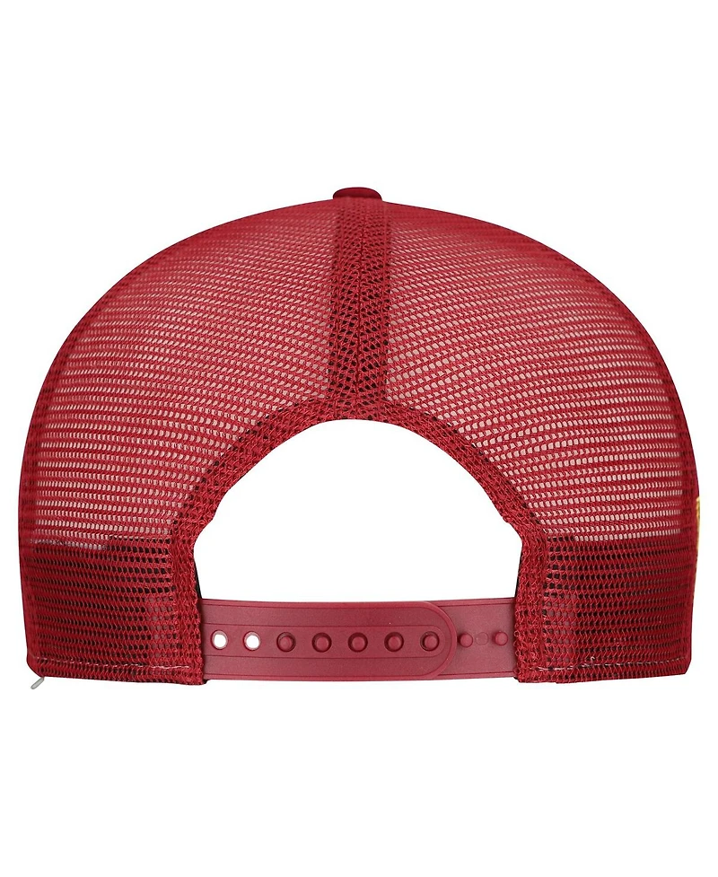 New Era Men's Cream/Burgundy Washington Commanders Cutout A-Frame 9FIFTY Snapback Hat