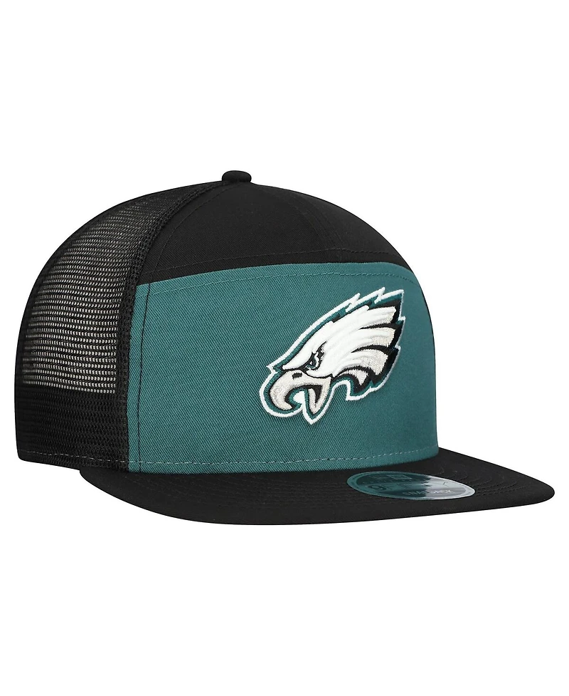 New Era Men's Midnight Green/Black Philadelphia Eagles Outdoor Split Panel 9FIFTY Snapback Hat