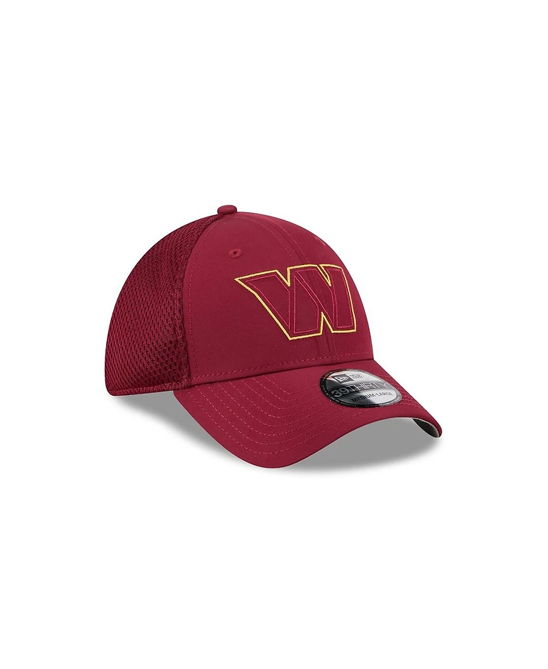 New Era Men's Burgundy Washington Commanders Outline 39THIRTY Flex Hat